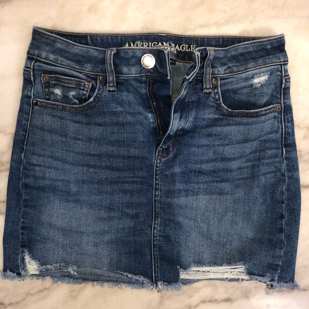 Denim mini skirt
